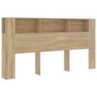 vidaXL Headboard Cabinet Sonoma Oak 200X18.5X104.5 Cm
