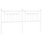 vidaXL Metal Headboard White 200 Cm