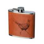 Selbrae House Leather Hip Flask 177Ml - Pheasant