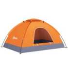 Outsunny Camping Tent for 2 Person Dome Tent w/ Storage Pocket Orange