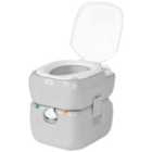 Outsunny Portable Toilet with Detachable Tanks for Camping, Grey