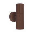 EGLO TOMELLOSO Modern Outdoor Wall Light, Brown, 20cm
