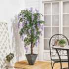 Garden Sanctuary Artificial Blossom Tree With Purple Flower