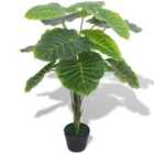 Vidaxl Artificial Taro Plant With Pot 85 Cm Green