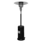 Dellonda Freestanding Gas Patio Heater 13kW w/ wheels for Commercial & Domestic Use in Black - DG1