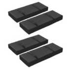 Outsunny Parasol Weights Set of 4, Parasol Base Weights Bags, Black