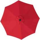 Outsunny UPF 50+ Replacement Parasol Canopy Parasol Cover Replacement, Red
