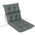 Outsunny Adirondack Chair Cushion Rocking Chair Cushion w/ Ties, Light Grey