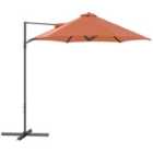Outsunny 2.5M Offset Roma Patio Umbrella W/ 360? Rotation, Orange