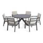 Maze New York 6 Seat Round Dining Set / Dove Grey