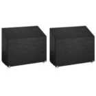vidaXL Garden Bench Covers 2 pcs 8 Eyelets 160x70x70/88 cm Polyethylene