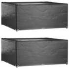 vidaXL Garden Furniture Covers 2 pcs 16 Eyelets 300x300x75 cm Square
