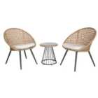 Kettler Boho 3 Piece Balcony Lounge Set