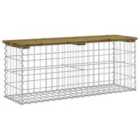 vidaXL Garden Bench Gabion Design 103x31.5x42 cm Impregnated Wood Pine