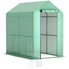 Outsunny Walk in Greenhouse w/Shelves Steeple Grow House 120 x 186 x 190 cm