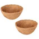 Garden Gear Replacement Coco Basket Liner for Hanging Baskets (x2)