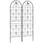 Outsunny Set of 2 Metal Garden Trellis, Outdoor Trellis Panels, 150 x 50cm