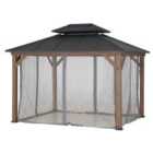 Sunjoy Sunjoy Netting for Cedar wood Gazebo - 300cm x 360cm, suitable for A102032602