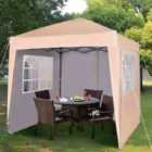 MCC 2x2 Pop up Beige Gazebo with Sides