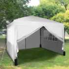 MCC 3x3 Pop up White Gazebo with Sides