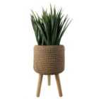Leaf Seagrass Style Composite Planter with Stand