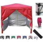 MCC 2x2 Pop up Red Gazebo with Sides