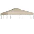 vidaXL Gazebo Cover Canopy Replacement 310 g / m? Beige 3 x 3 m
