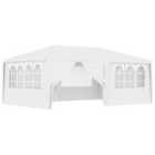 vidaXL Professional Party Tent with Side Walls 4x6 m White 90 g/m?
