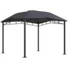 Outsunny 3x3(m) Outdoor Patio Gazebo Pavilion Canopy Tent Steel Frame Grey