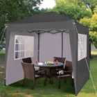 MCC 2x2 Pop up Grey Gazebo with Sides