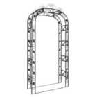 vidaXL Garden Arch Black 116x45x240 cm Steel
