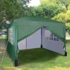 MCC 3x3 Pop up Green Gazebo with Sides