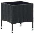 vidaXL Garden Table Black 40x40x45 cm Poly Rattan