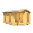 Shire Lambridge 28 mm Corner 10 ft x 14 ft Log Cabin