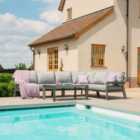 Maze New York Corner Sofa Set / Dove Grey