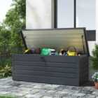 Garden Sanctuary 600L Metal Outdoor Lockable Garden Storage Box, Anthracite