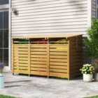 Garden Sanctuary Outdoor Garden Spruce Wood Trash Can Storage