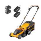 LawnMaster Mx 24V 48V 41cm Cordless Lawnmower with 2 battery packs