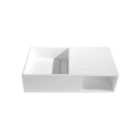 Fino Stone Madrid Matt White Wall Hung Stone Vanity Unit 800Mm