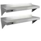 2 X KUKoo Stainless Steel Shelves 1250Mm X 300Mm