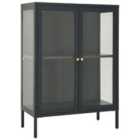Vidaxl Sideboard Anthracite 75X35X105 Cm Steel And Glass