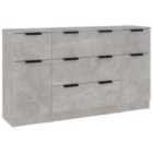 Vidaxl 3 Piece Sideboard Set Concrete Grey Engineered Wood