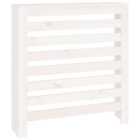 Vidaxl Radiator Cover White 79.5X19X84 Cm Solid Wood Pine