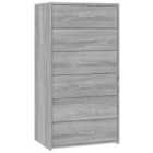 Vidaxl Sideboard With 6 Drawers Grey Sonoma 50X34X96 Cm Engineered Wood