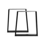 Garden Sanctuary Diy Industrial Set Of 2 Trapezoid Table Legs 81x71cm