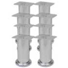 Vidaxl Round Sofa Legs 8 Pcs Chrome 120 Mm