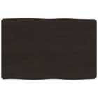 Vidaxl Table Top Dark Grey 60X40X6 Cm Treated Solid Wood Oak Live Edge
