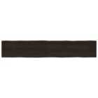 Vidaxl Table Top Dark Brown 220X40X(2-6) Cm Treated Solid Wood Live Edge