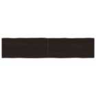 Vidaxl Table Top Dark Brown 180X40X(2-4) Cm Treated Solid Wood Live Edge