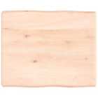 Vidaxl Table Top 60X50X6 Cm Untreated Solid Wood Oak Live Edge